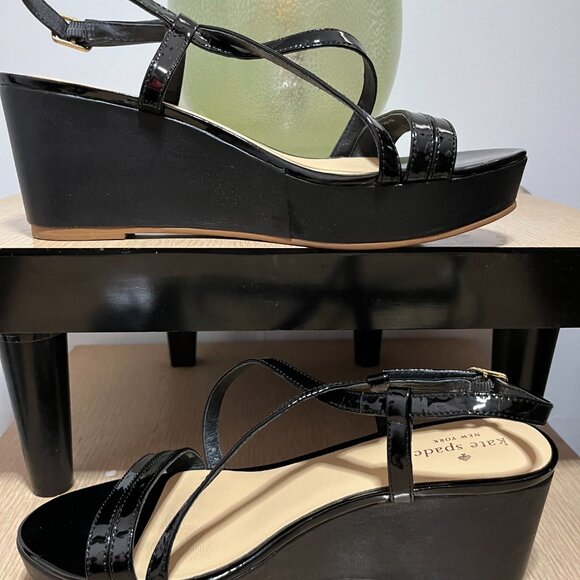 EUC KATE SPADE New York slingback in patent black (8) - Picture 2 of 9